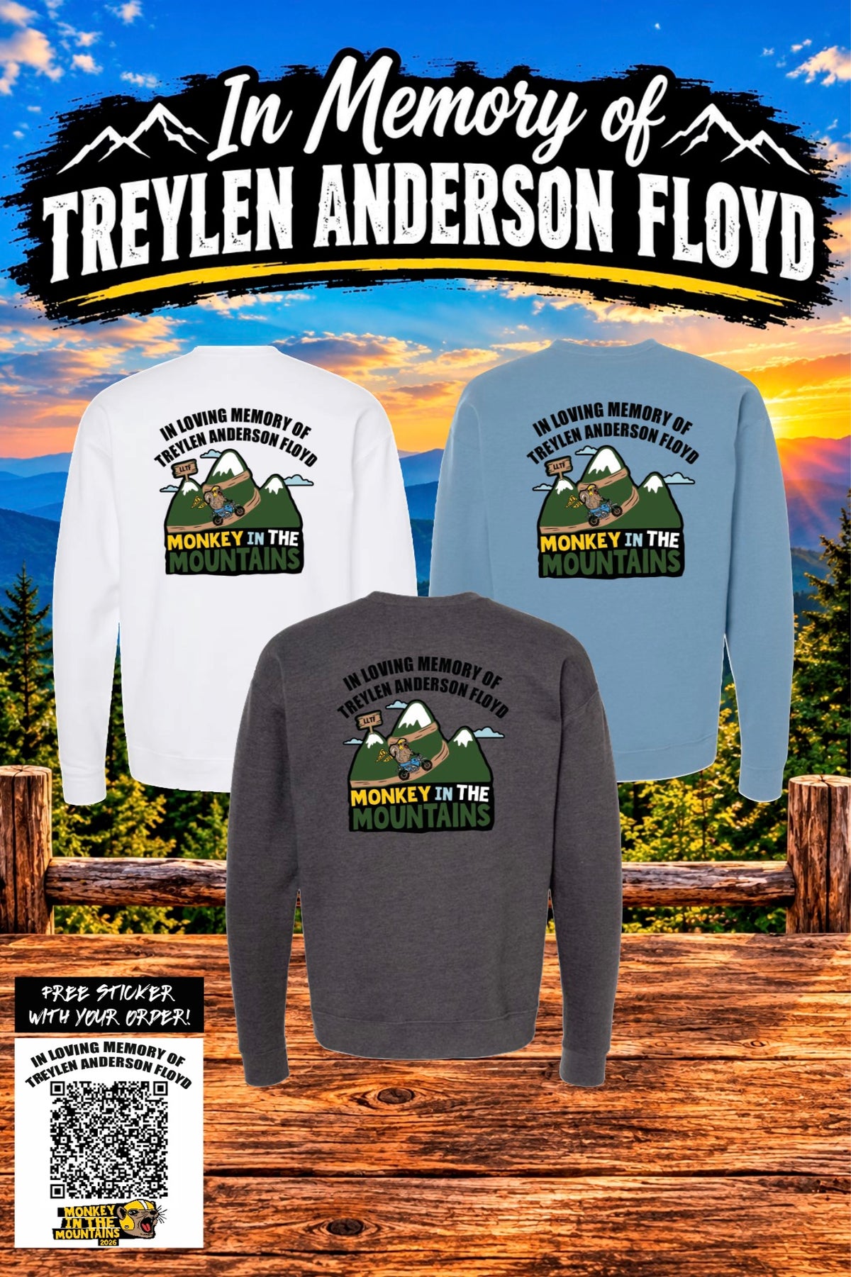 Monkey in the Mountains Sweatshirts