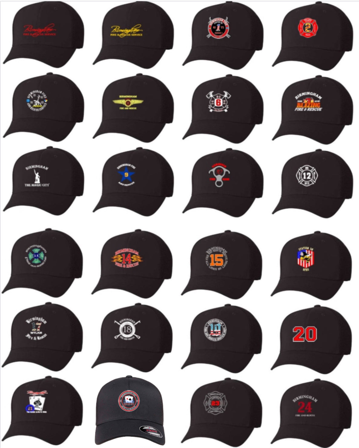 BFRS: Flexfit Hats (ALL LOGOS) with Embroidery Option