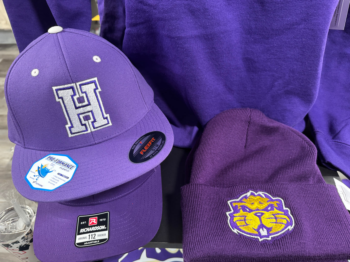 Hueytown Richardson SnapBack, Flexfit Flat bill or Beanie