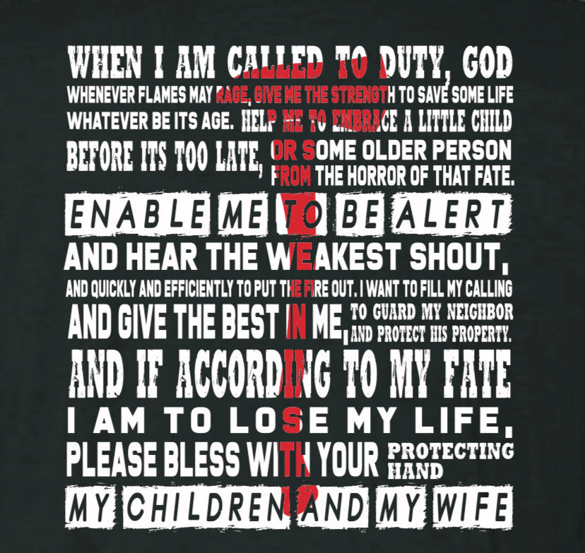 FIREFIGHTER PRAYER SHIRT